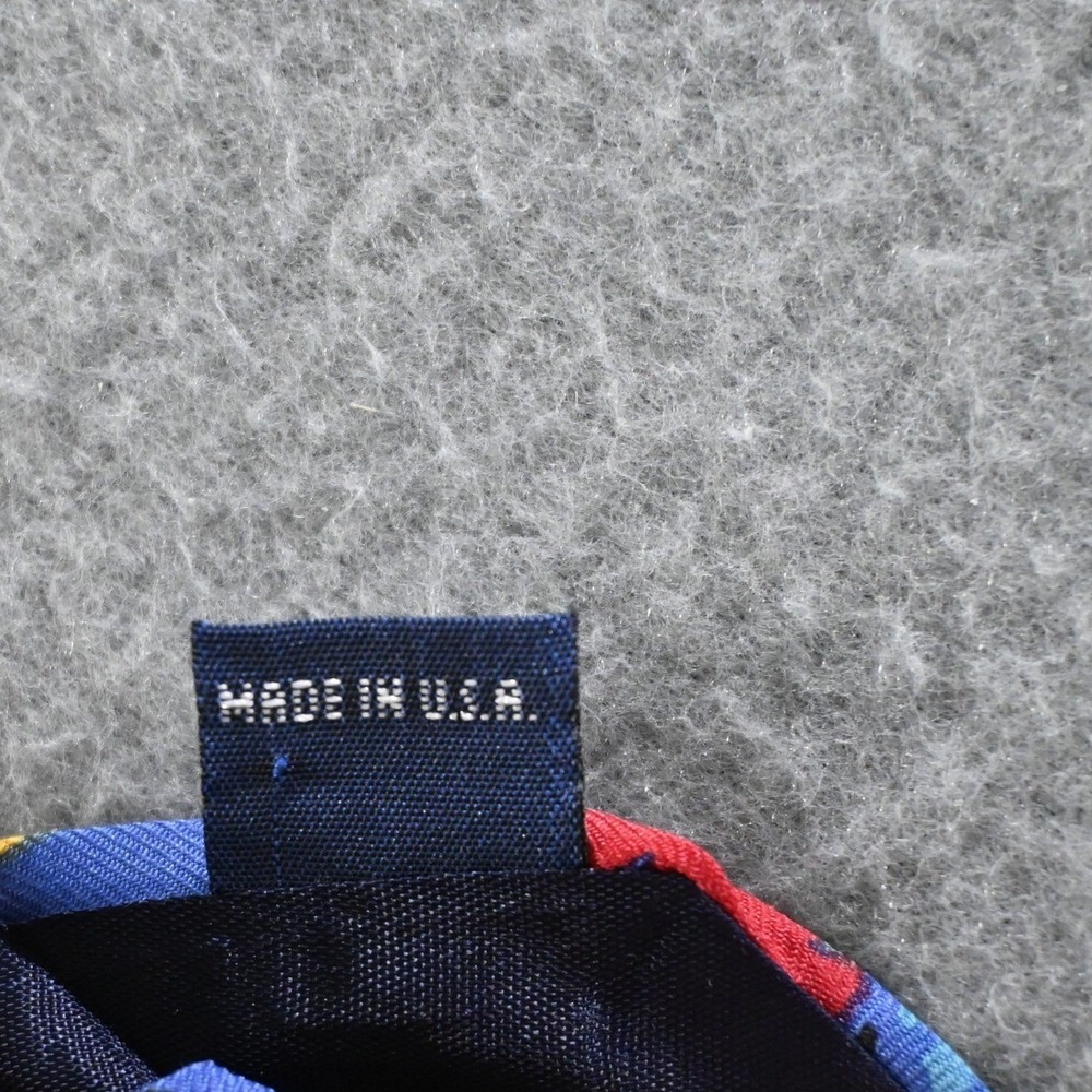 Gap Mens Vintage 90s Novelty Jacket Print Italian Silk Tie OS Blue Multicolor - Picture 5 of 7